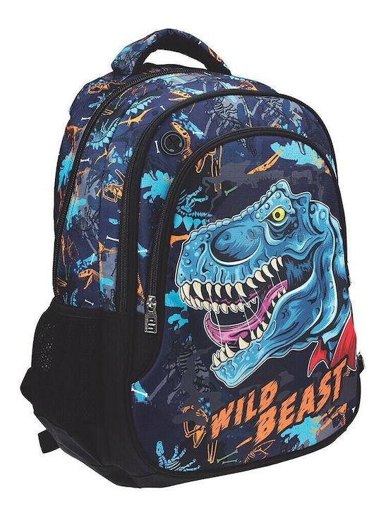 Back Me Up Wild Dino Beast Ghiozdan Școlar de Spate Scoala primara Multicolor