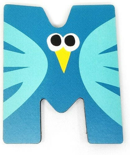 Svoora Decorative Letter Blue made of Wood M 6x0.6x7εκ.