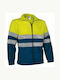 Valento Valento Reflective Work Jacket with Fleece Lining Yellow
