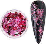 Foil Flakes for Nail Decoration in Metallic Colors Price/ Piece Pink