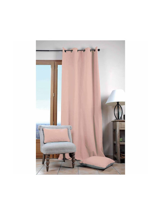 Perdea Cu Capse S-F Duo Poudre 135x240cm