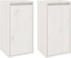 Cabinets Wall White 2pcs 30x30x60cm