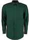 Kustom Kit Men's Shirt Long Sleeve Bottle Green