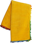 Viopros Beach Towel Yellow 160x90cm