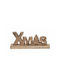 InTheBox Weihnachtliche Holz Figur Unterschrift Braun Höhe 22.5cm 6Stück