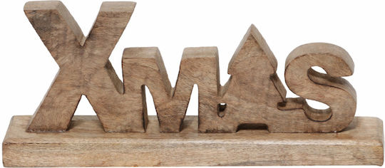 InTheBox Weihnachtliche Holz Figur Unterschrift Braun Höhe 22.5cm 6Stück