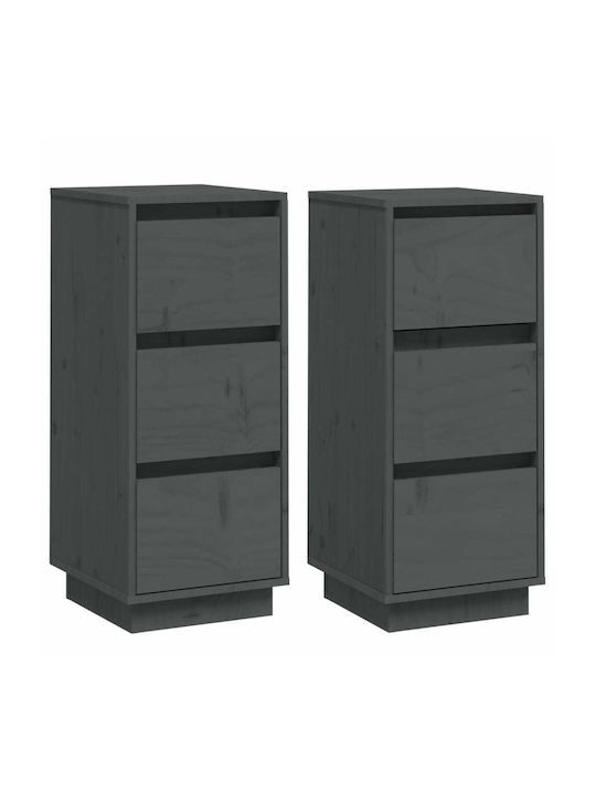 Cabinets Floor 2pcs 32x34x75cm Grey