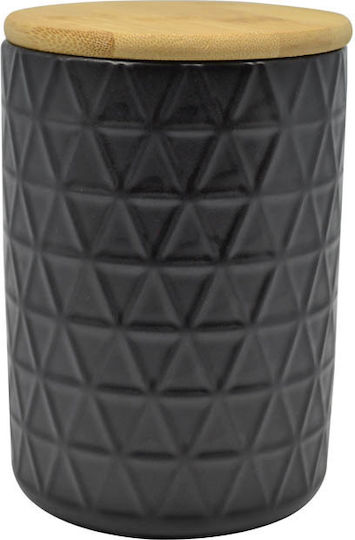 Ankor General Use Ceramic Vase with Lid Black 11x11x15.6cm