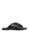 Frei1 Leder Flache Sandalen für Damen in Schwarz Farbe