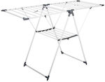 5Five Lut Stainless Steel Folding Floor Clothes Drying Rack with Hanging Length 15m