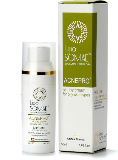 Lipo Somae Acnepro Ενυδατική Κρέμα Προσώπου Ημέρας κατά της Ακμής με Νιασιναμίδη 50ml