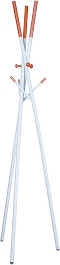 Evigri Keleman Freistehender Kleiderständer Metallisch Weiß 180cm