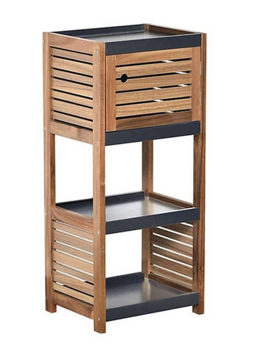 Atmosphera Floor Bathroom Shelf Wooden with 3 Shelves 37x30x83cm