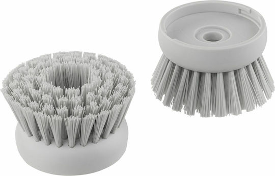 Brabantia Replacement Dish Brush 302565 Kunststoff Reinigungsbürsten Besenstiel für Allgemeine Verwendung Gray 2Stück