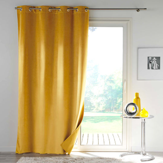 Douceur d'Intérieur L-C Velounight Συσκότισης με Τρουκς Jaune 135x260εκ.