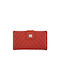 Luxus Μεγάλο Δερμάτινο Γυναικείο Πορτοφόλι με RFID Κόκκινο
