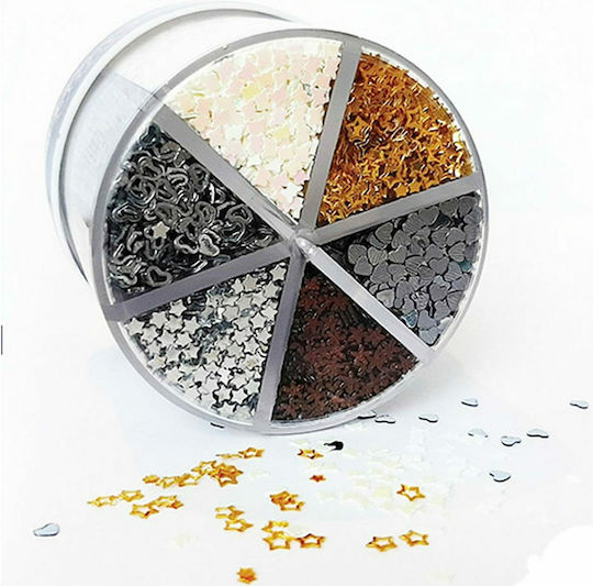 interDRUK Salt Shakers Strass 6 Designs Craft Sequin Multicolor 50gr