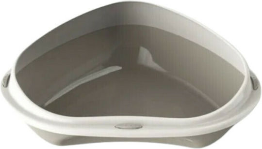 Georplast Shuttle Corner Katzenbecken für Ecktoiletten Gray L49 x B40 x H17.5cm