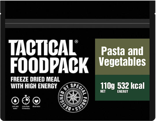 Tactical Foodpack Survival Ready Meal with Pasta / Vegetables Pasta with Vegetables 110gr 110gr