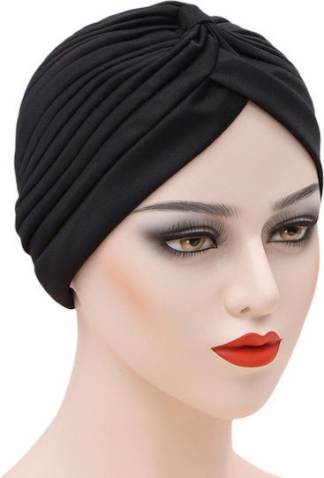 Turban Hair Headbands Women's Turban Black TJM-594-1 Black 1pcs