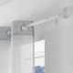 Extendable Metallic Curtain Pole L-C Bullette Single Φ19mm 120-210cm Blanc / Or