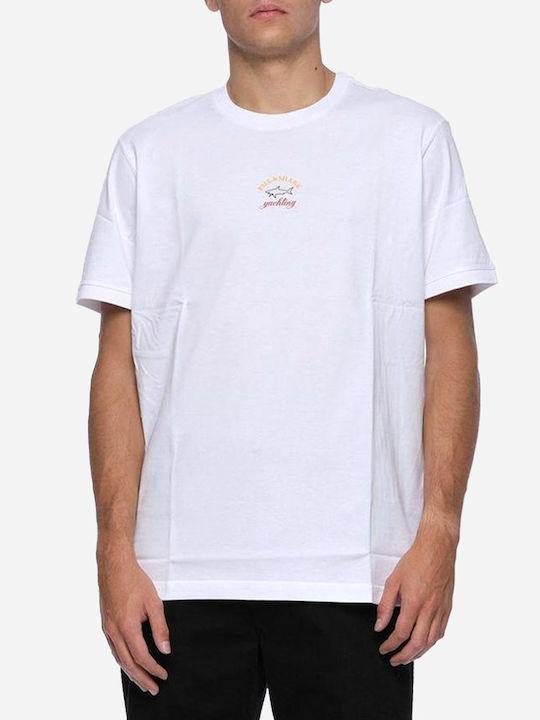 Paul & Shark T-shirt Bărbătesc cu Mânecă Scurtă Alb