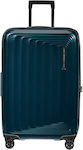 Samsonite Nuon Medium Travel Suitcase Hard Navy Blue with 4 Wheels Height 69cm.
