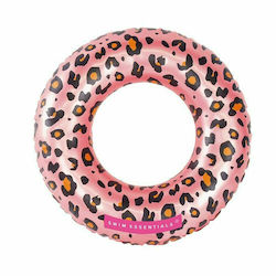 Swim Essentials Παιδικό Σωσίβιο Κουλούρα Leopard με Διάμετρο 55εκ. Ροζ