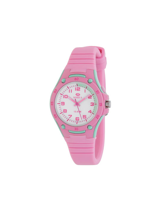 Marea Λουράκι Kinder Digitaluhr mit Kautschuk/Plastik Armband Rosa