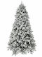 Snowy Christmas White Tree with Built in Branches H210cm