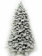 Snowy Christmas White Tree with Built in Branches H240cm