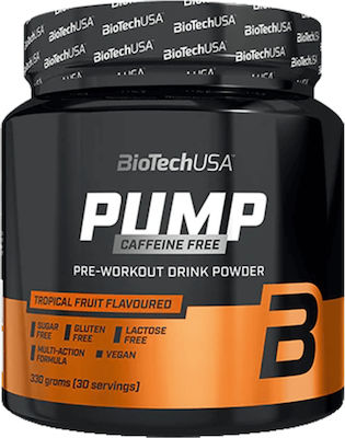 Biotech USA Pump Caffeine Free Supliment Pre Workout 330gr Fructe Tropicale