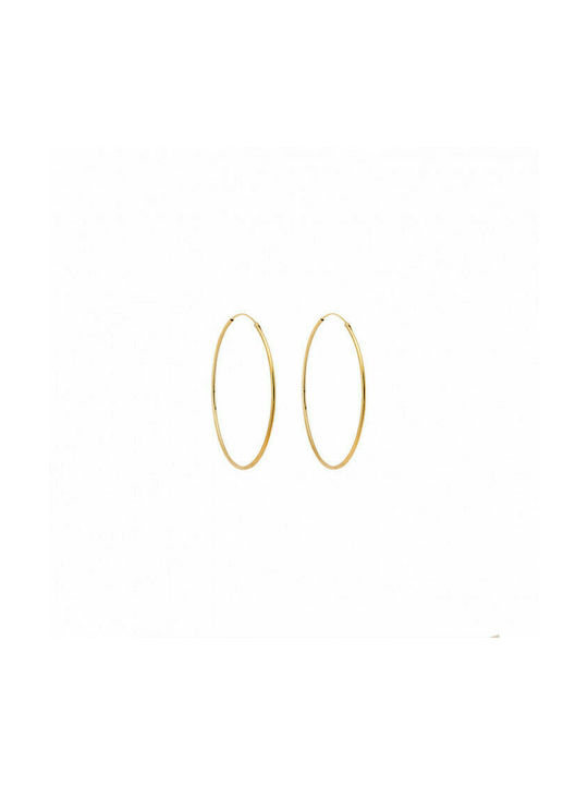 Senza Earrings Hoops made of Silver Gold Plated