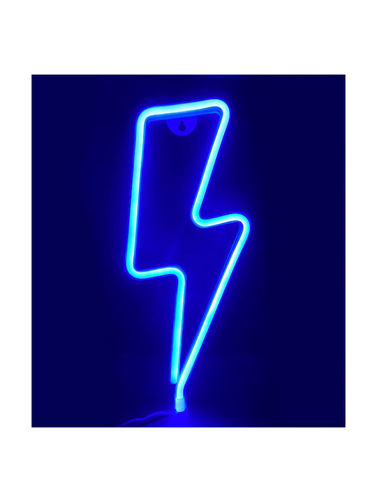 Aca Επιτραπέζιο Διακοσμητικό Φωτιστικό Neon Μπαταρίας σε Μπλε Χρώμα