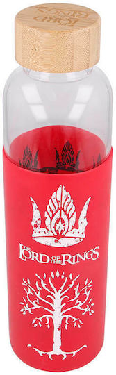 Stor Lord of the Rings Kinder Trinkflasche Silikon mit Schraubverschluss Auslaufsicher Rote 600ml
