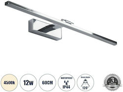 GloboStar Ellis Φωτιστικό Μπάνιου/Πίνακα LED Ασημί 60x6εκ.