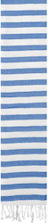 Summertiempo Pestemal Ριγέ Beach Towel Light Blue with Fringes 180x90cm.