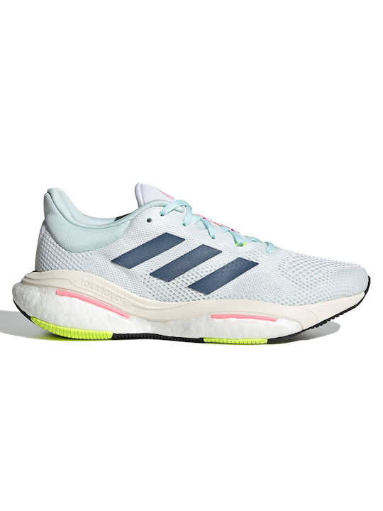 Adidas Solarglide 5 Γυναικεία Αθλητικά Παπούτσια Running Cloud White / Wonder Steel / Beam Pink