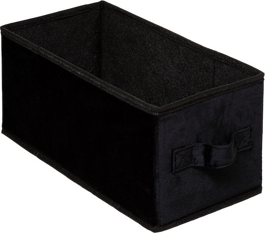 5Five Υφασμάτινο Κουτί Αποθήκευσης Μαύρο 31x15x15cm