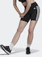 Adidas Essentials 3-Stripes Ausbildung Frauen Kurze Hosen Leggings Hochgeschnitten Schwarz
