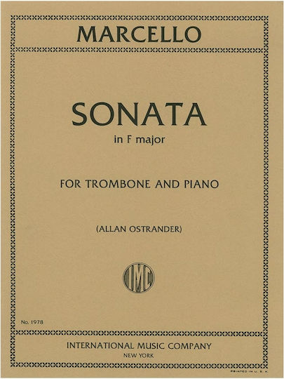 International Music Company Marcello Sonata in F Major for Trombone & Piano Παρτιτούρα για Πιάνο / Πνευστά
