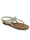 Women's Flat Sandals Anatomic with Strap in White Color