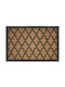 Douceur d'Intérieur Entrance Mat made of Coir with Anti-slip Backing L-C Erwan Brown 40x60cm