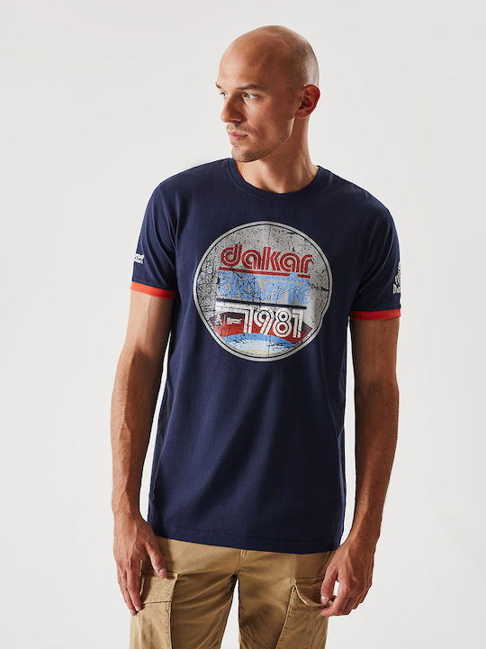 Dakar T-shirt with print DKR CL 0122 - NAVY