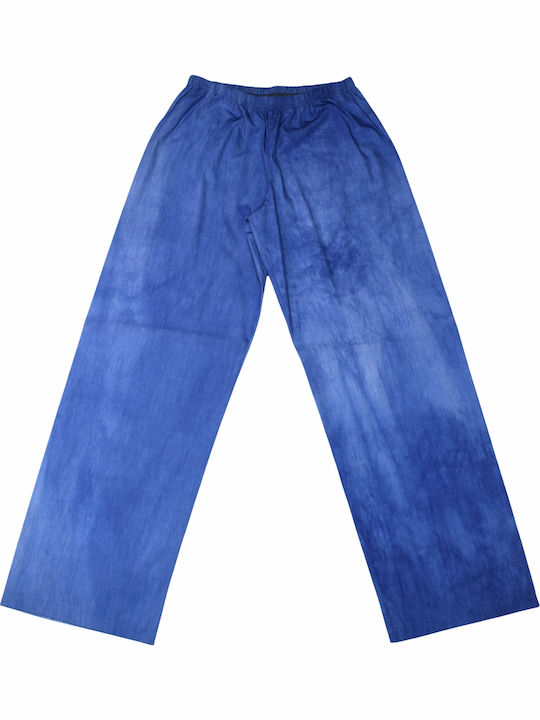 Apple Boxer Winter Damen Pyjama-Hose Blau