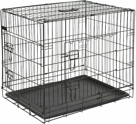 Kerbl Wire Dog Cage Small with 2 Doors Black 76x54x64cm