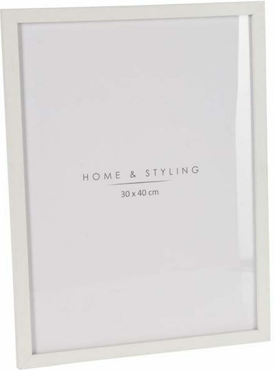 Wooden Photo Frame with White Frame