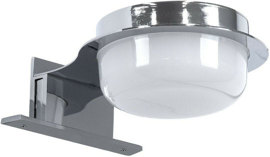 GloboStar Kiara Modern Lamp Bathroom with Integrated LED and Natural White Light Silver 13x3cm