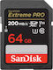 Sandisk Extreme Pro SecureDigital SDXC 64GB Class 10 U3 V30 UHS-I