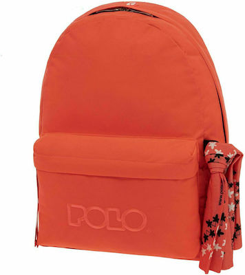 Polo Original Scarf School Bag Backpack Junior High-High School in Orange color 2022
